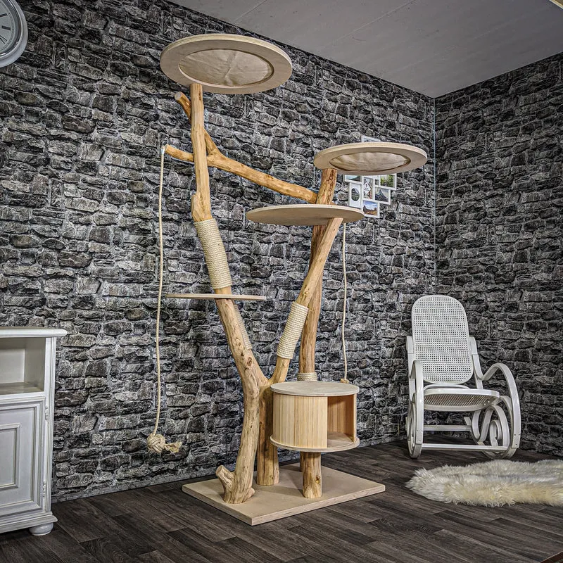 Naturkratzbaum 2094 Kratzbaum Natur Holz Design 195 cm hoch
