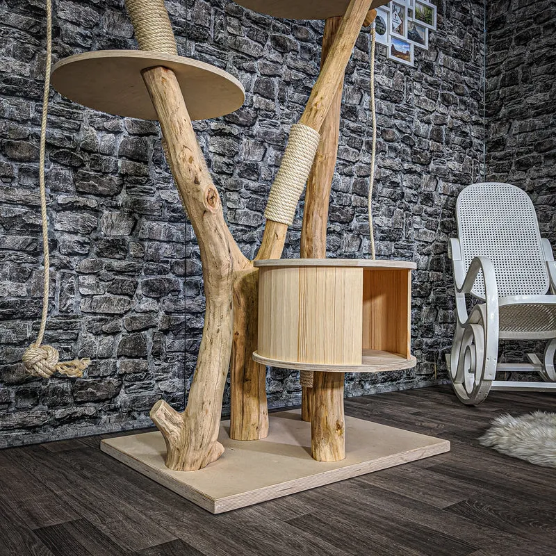 Naturkratzbaum 2094 Kratzbaum Natur Holz Design 195 cm hoch