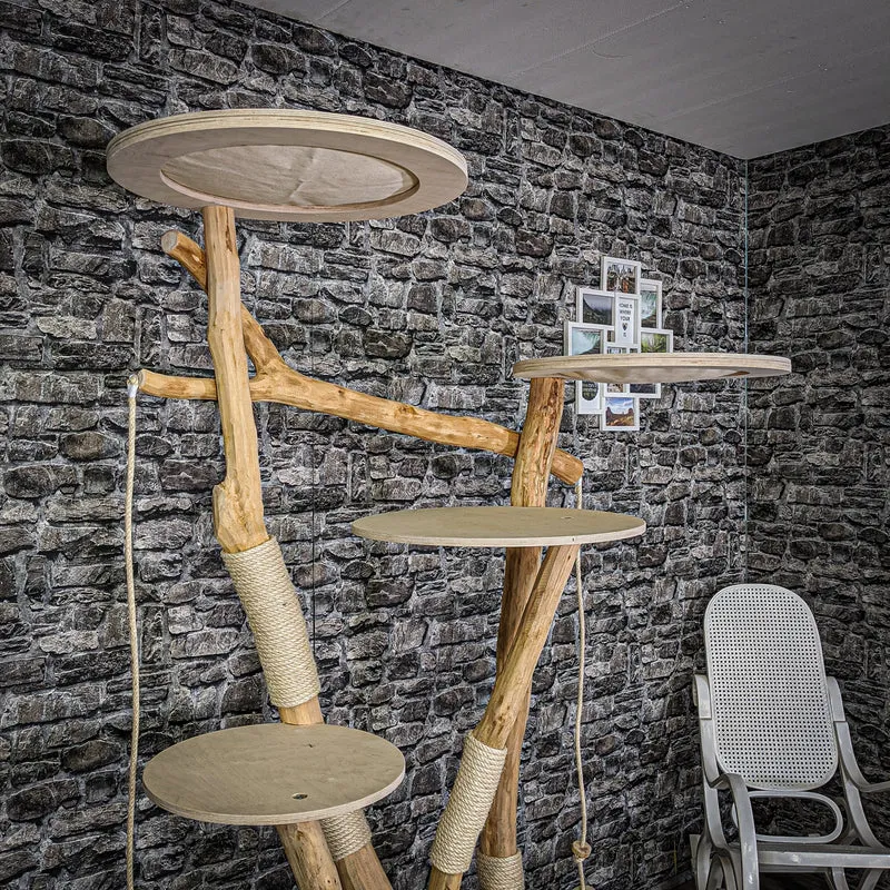 Naturkratzbaum 2094 Kratzbaum Natur Holz Design 195 cm hoch