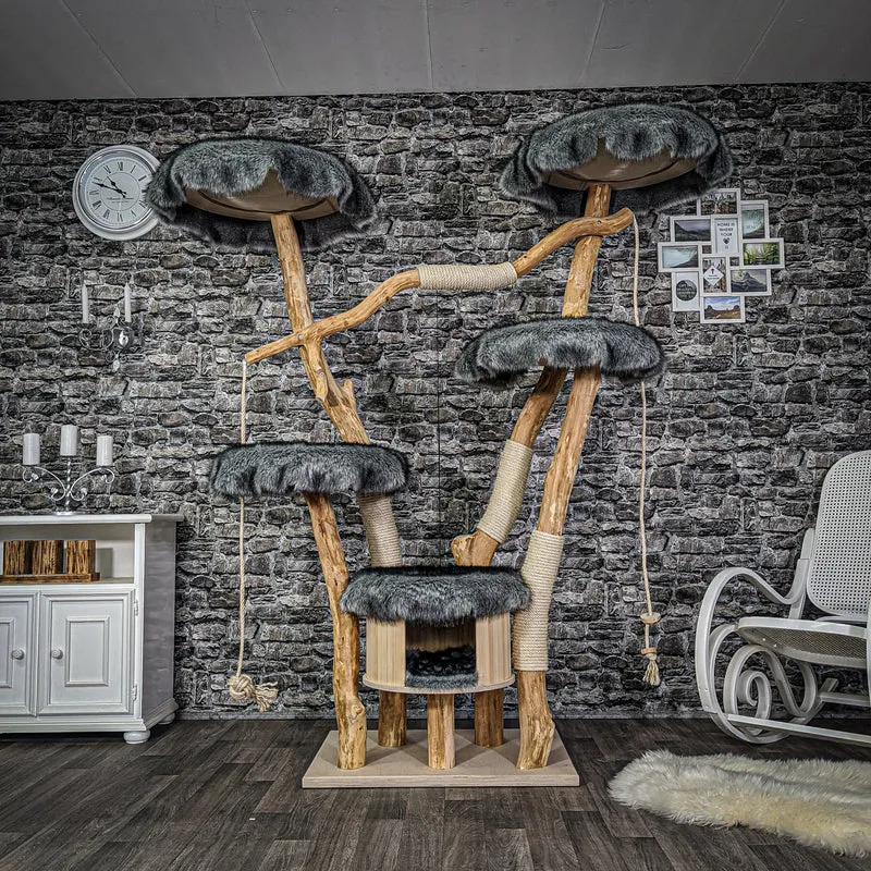 Naturkratzbaum 2095 Kratzbaum Natur Holz Design 195 cm hoch