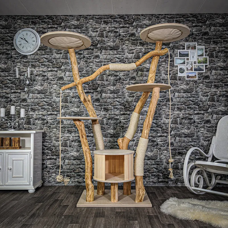 Naturkratzbaum 2095 Kratzbaum Natur Holz Design 195 cm hoch