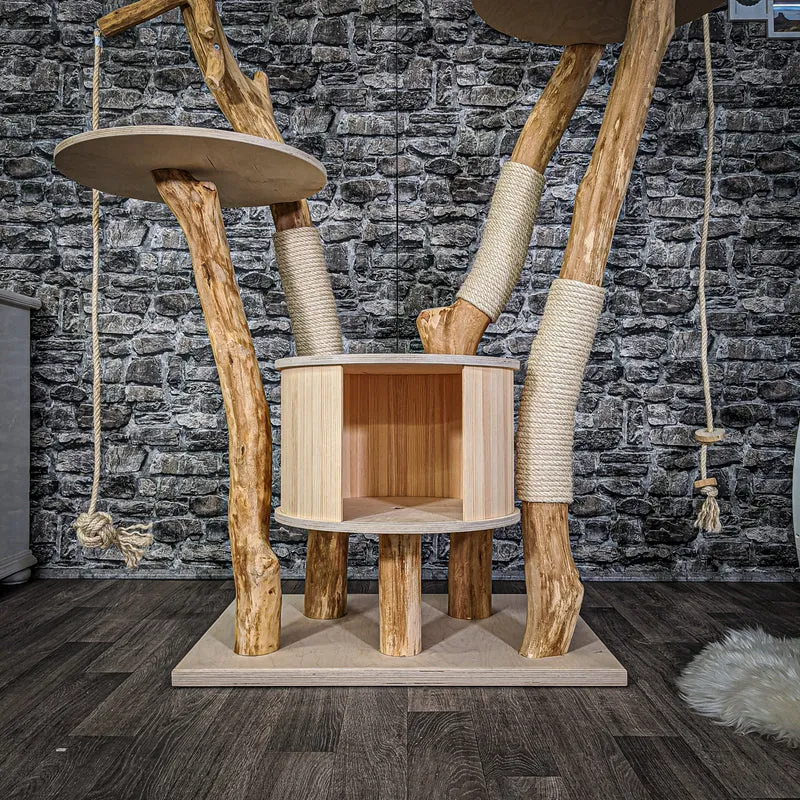 Naturkratzbaum 2095 Kratzbaum Natur Holz Design 195 cm hoch