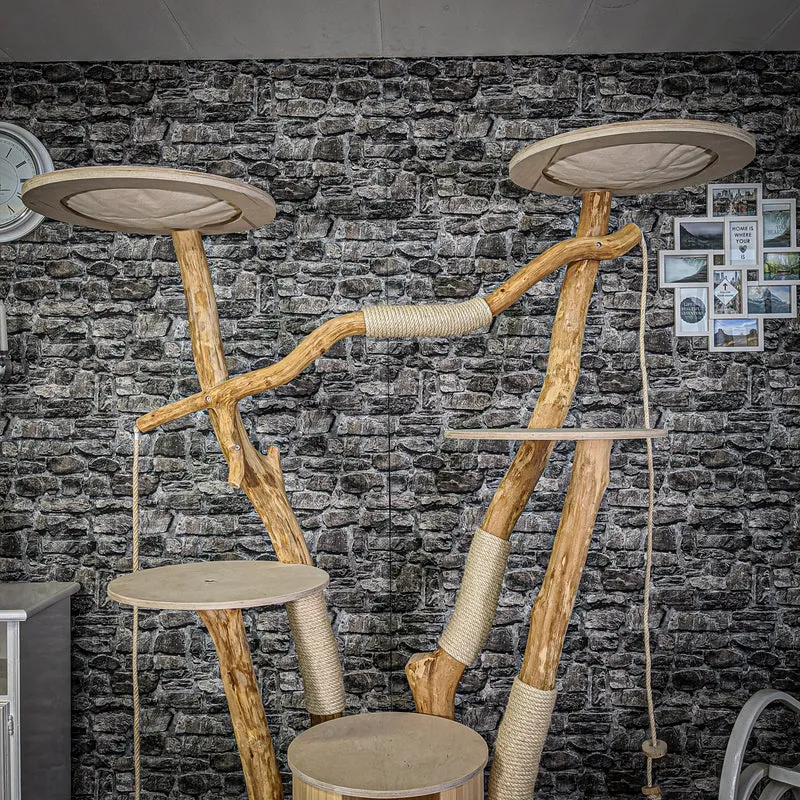 Naturkratzbaum 2095 Kratzbaum Natur Holz Design 195 cm hoch