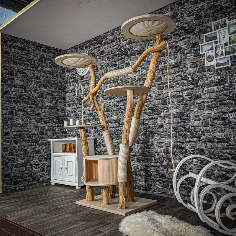 Naturkratzbaum 2095 Kratzbaum Natur Holz Design 195 cm hoch