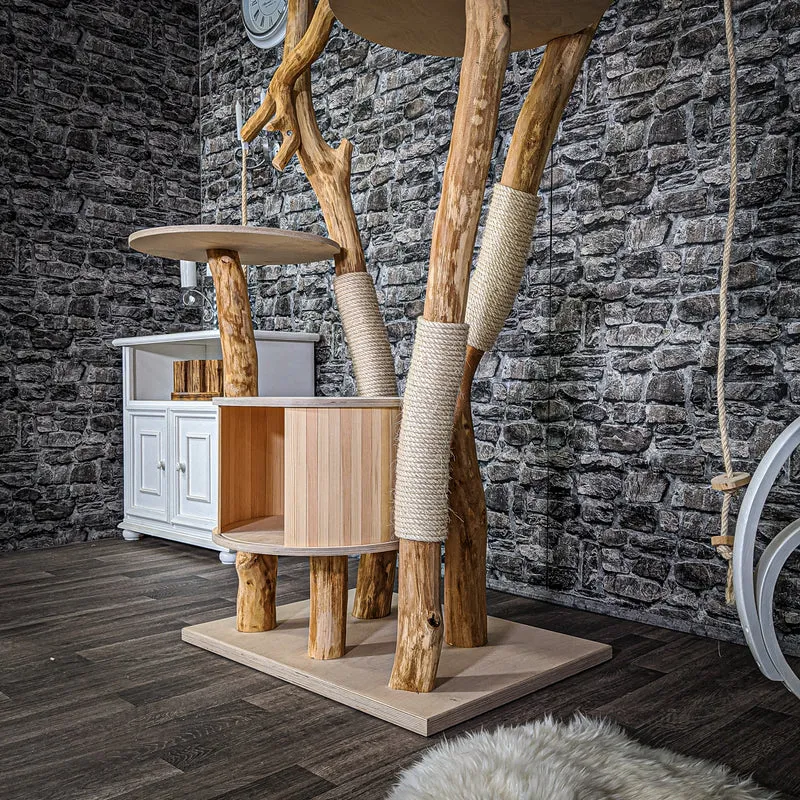 Naturkratzbaum 2095 Kratzbaum Natur Holz Design 195 cm hoch