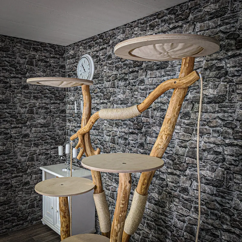 Naturkratzbaum 2095 Kratzbaum Natur Holz Design 195 cm hoch