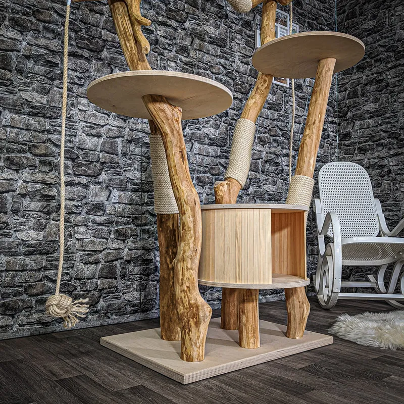 Naturkratzbaum 2095 Kratzbaum Natur Holz Design 195 cm hoch