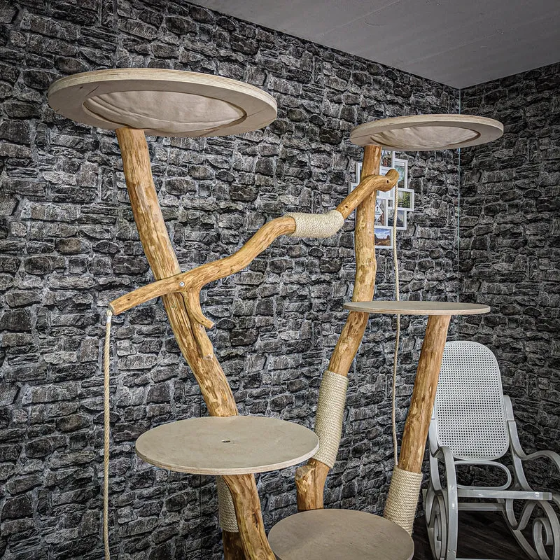 Naturkratzbaum 2095 Kratzbaum Natur Holz Design 195 cm hoch