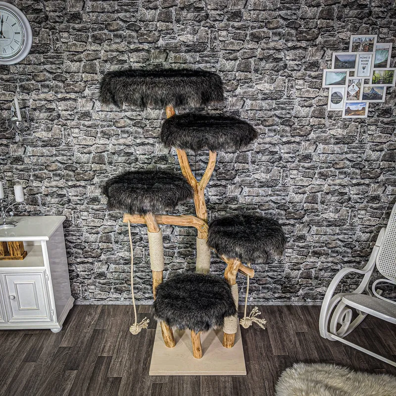 Naturkratzbaum 2096 Kratzbaum Natur Holz Design 180 cm hoch