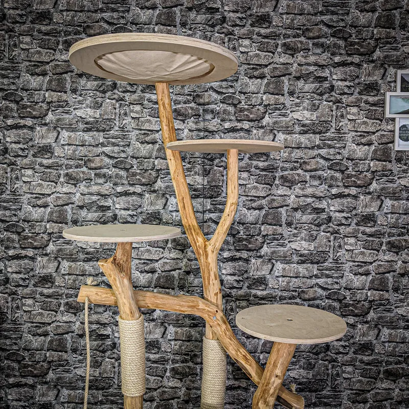 Naturkratzbaum 2096 Kratzbaum Natur Holz Design 180 cm hoch
