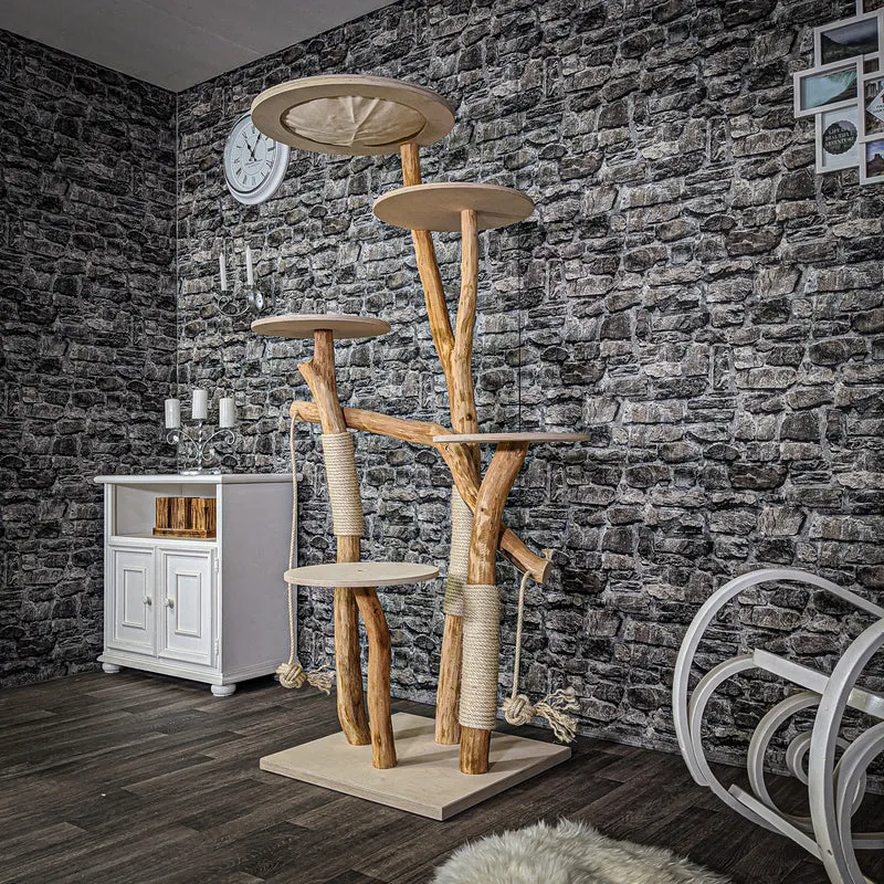 Naturkratzbaum 2096 Kratzbaum Natur Holz Design 180 cm hoch