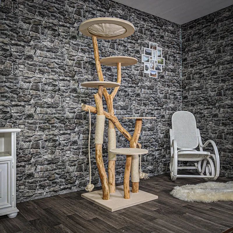 Naturkratzbaum 2096 Kratzbaum Natur Holz Design 180 cm hoch
