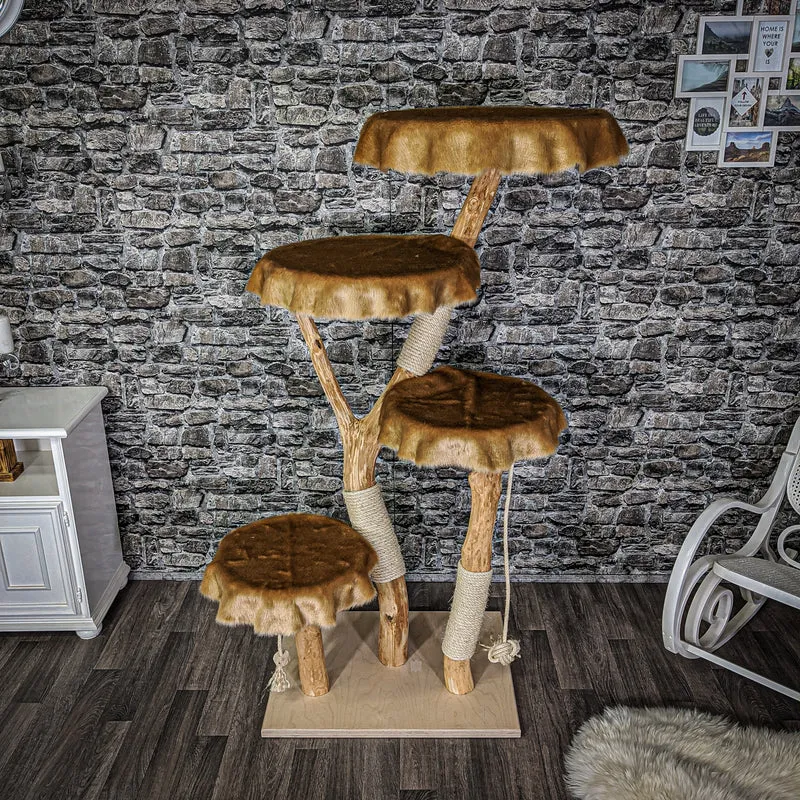 Naturkratzbaum 2097 Kratzbaum Natur Holz Design 168 cm hoch