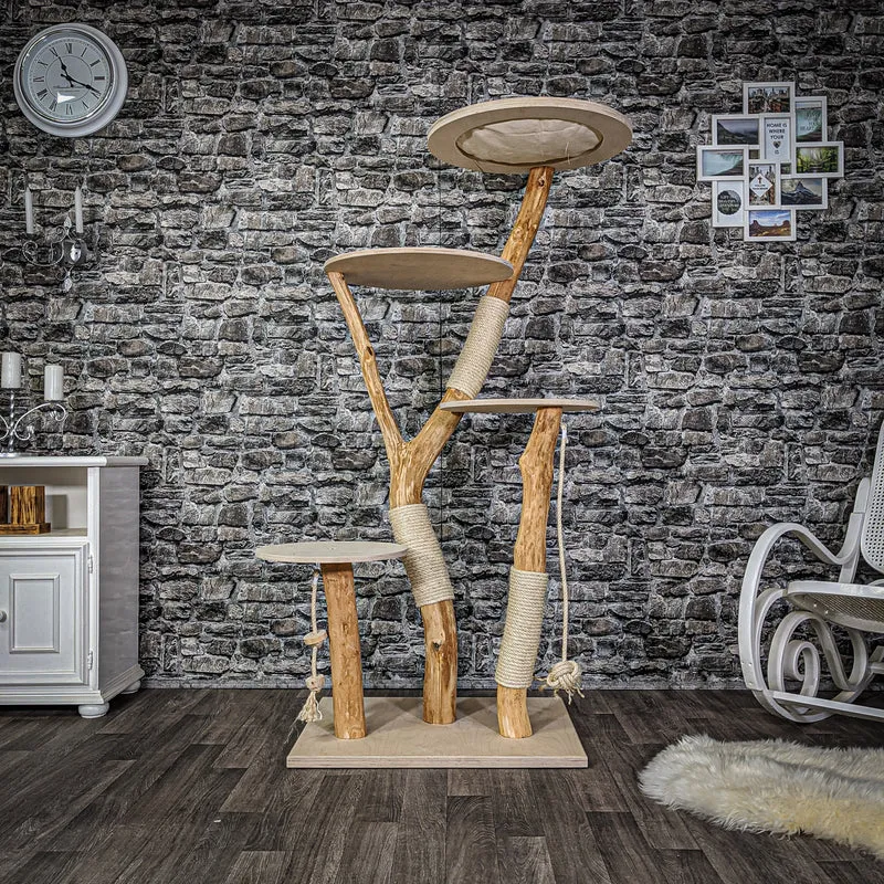 Naturkratzbaum 2097 Kratzbaum Natur Holz Design 168 cm hoch