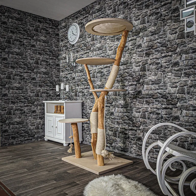 Naturkratzbaum 2097 Kratzbaum Natur Holz Design 168 cm hoch
