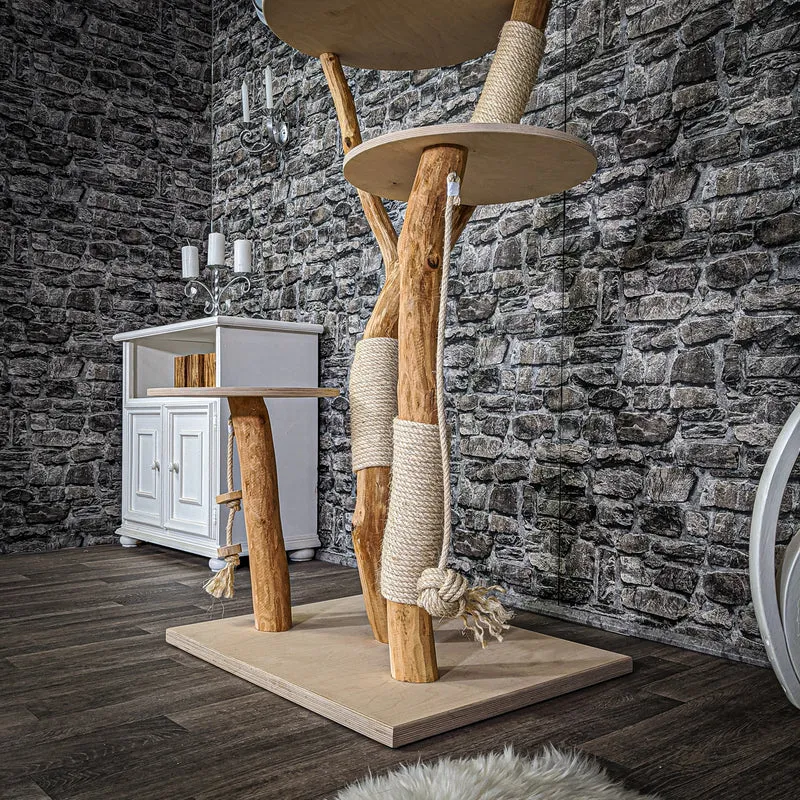 Naturkratzbaum 2097 Kratzbaum Natur Holz Design 168 cm hoch