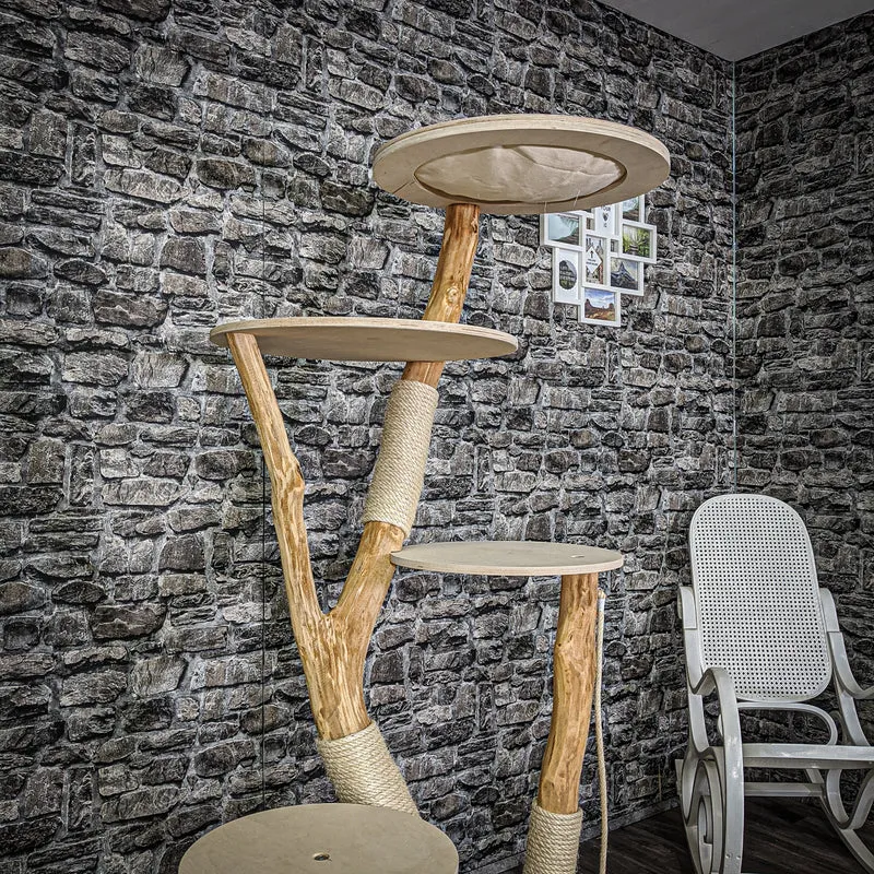 Naturkratzbaum 2097 Kratzbaum Natur Holz Design 168 cm hoch