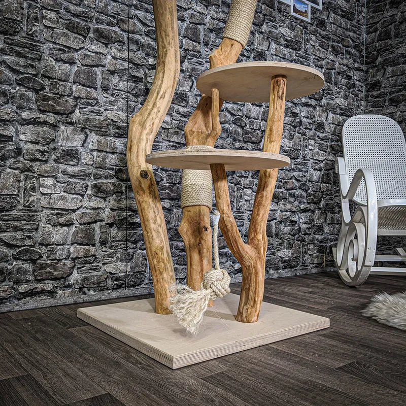 Naturkratzbaum 2098 Kratzbaum Natur Holz Design 145 cm hoch