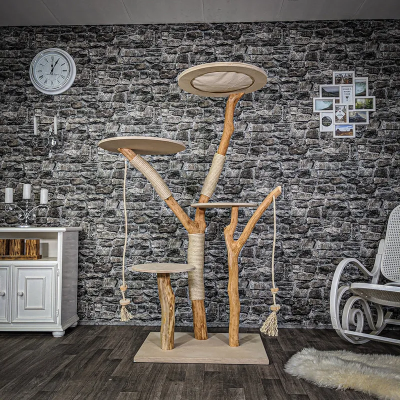 Naturkratzbaum 2099 Kratzbaum Natur Holz Design 175 cm hoch