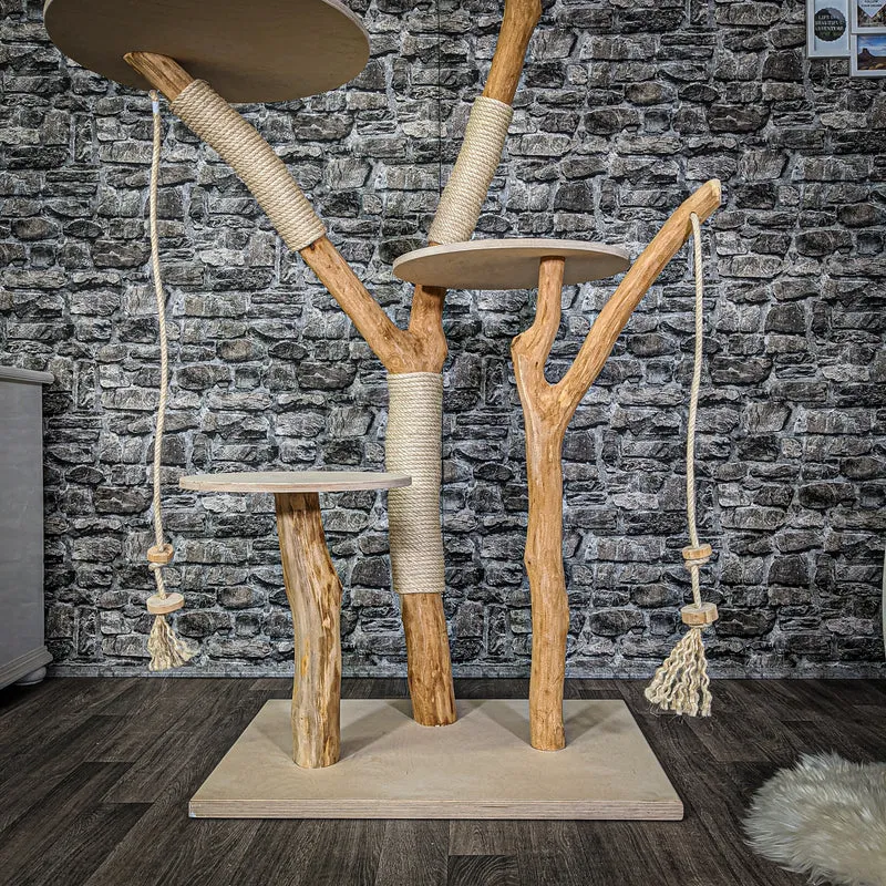 Naturkratzbaum 2099 Kratzbaum Natur Holz Design 175 cm hoch