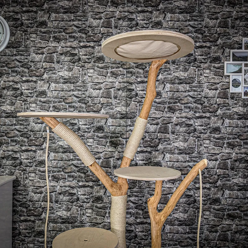 Naturkratzbaum 2099 Kratzbaum Natur Holz Design 175 cm hoch