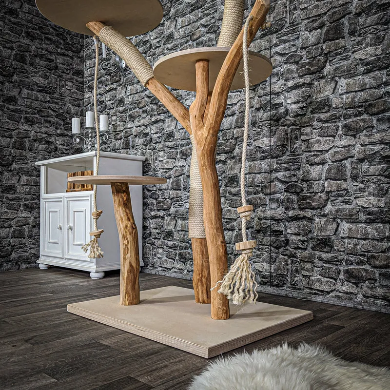 Naturkratzbaum 2099 Kratzbaum Natur Holz Design 175 cm hoch