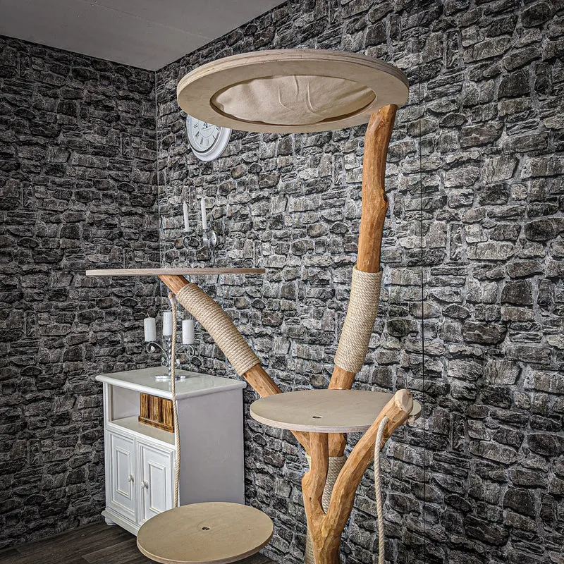 Naturkratzbaum 2099 Kratzbaum Natur Holz Design 175 cm hoch