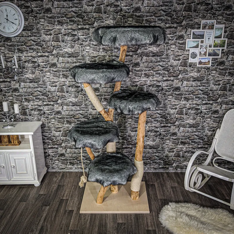 Naturkratzbaum 2100 Kratzbaum Natur Holz Design 195 cm hoch