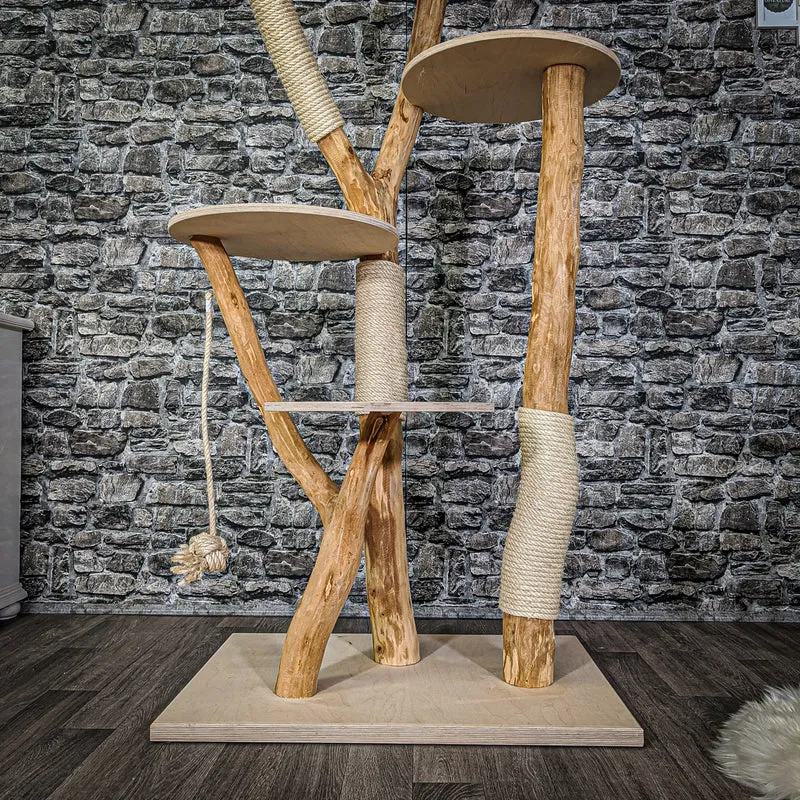 Naturkratzbaum 2100 Kratzbaum Natur Holz Design 195 cm hoch