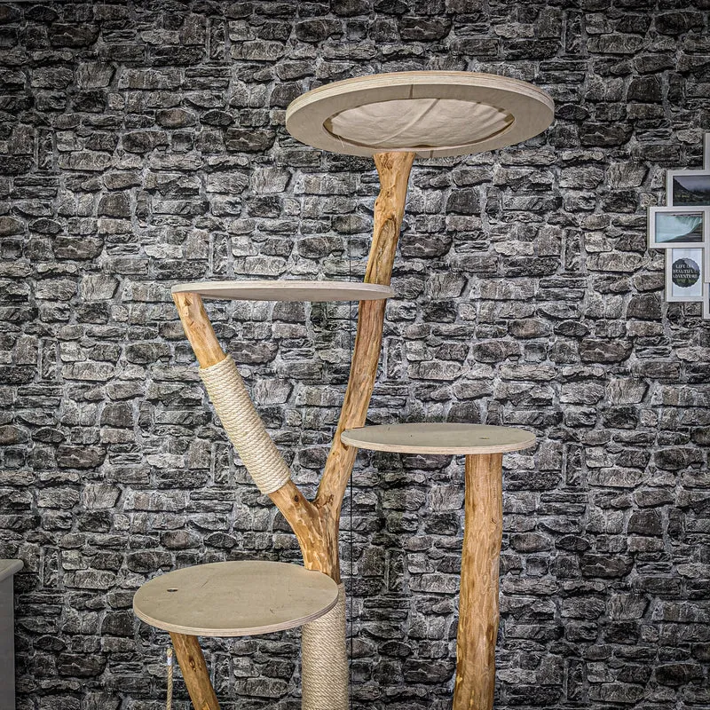 Naturkratzbaum 2100 Kratzbaum Natur Holz Design 195 cm hoch