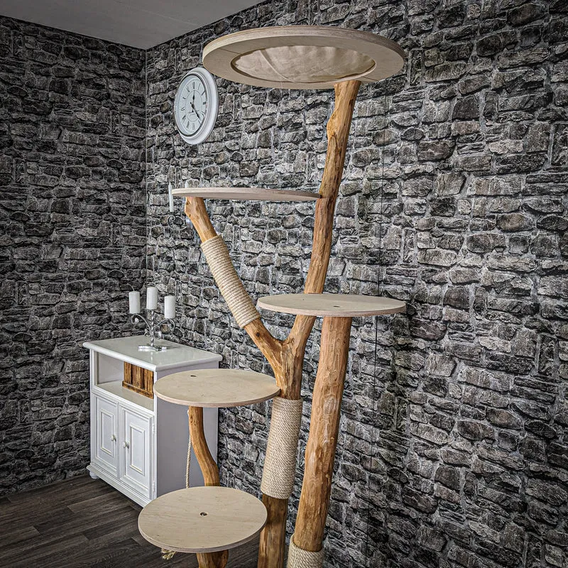 Naturkratzbaum 2100 Kratzbaum Natur Holz Design 195 cm hoch