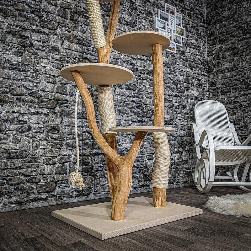 Naturkratzbaum 2100 Kratzbaum Natur Holz Design 195 cm hoch