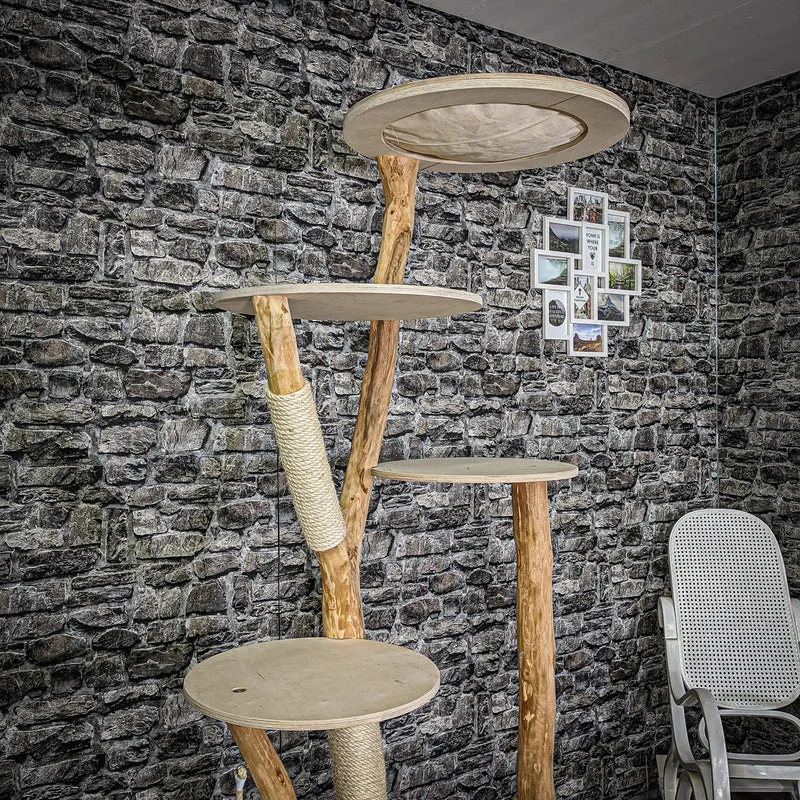 Naturkratzbaum 2100 Kratzbaum Natur Holz Design 195 cm hoch
