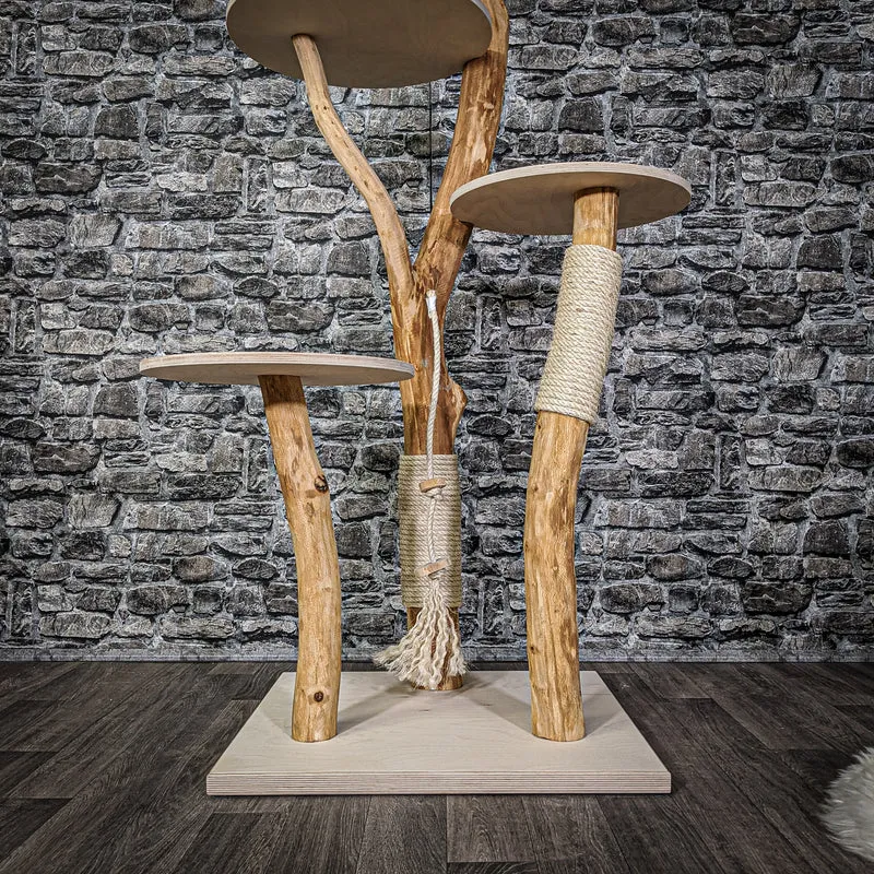 Naturkratzbaum 2102 Kratzbaum Natur Holz Design 148 cm hoch