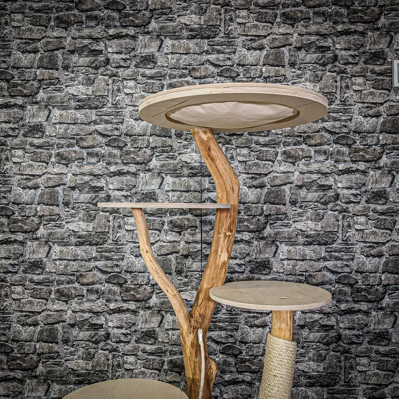 Naturkratzbaum 2102 Kratzbaum Natur Holz Design 148 cm hoch