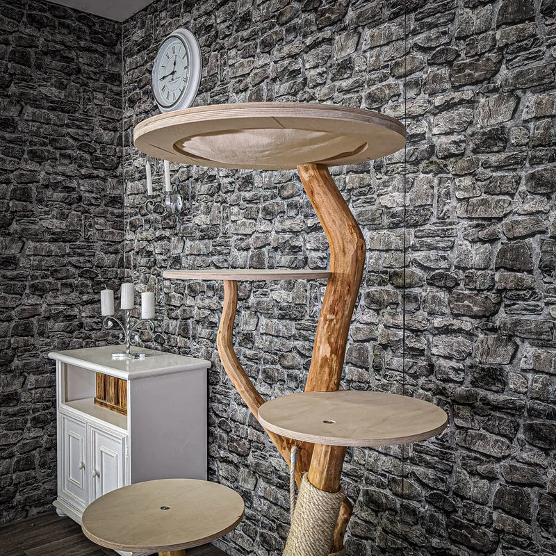 Naturkratzbaum 2102 Kratzbaum Natur Holz Design 148 cm hoch