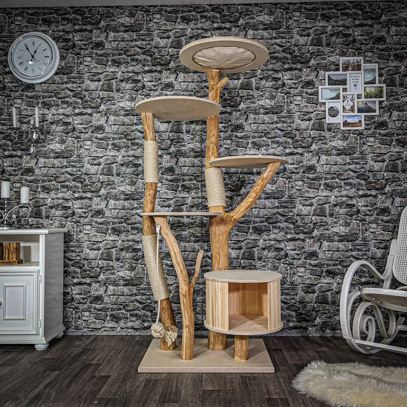 Naturkratzbaum 2103 Kratzbaum Natur Holz Design 193 cm hoch