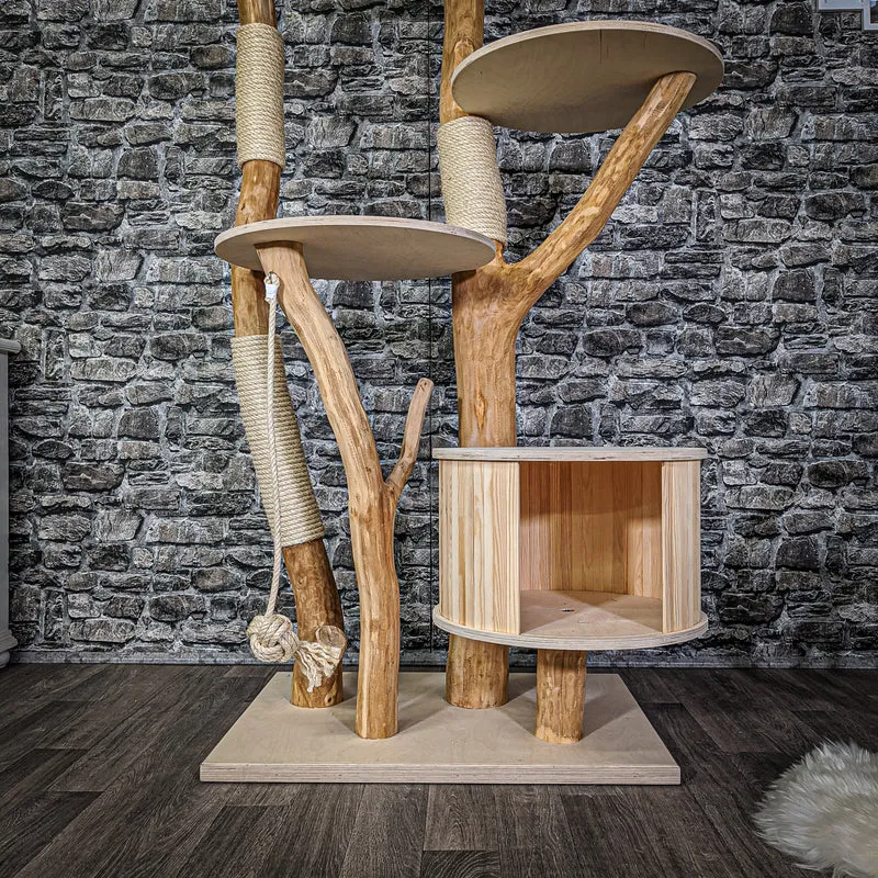 Naturkratzbaum 2103 Kratzbaum Natur Holz Design 193 cm hoch
