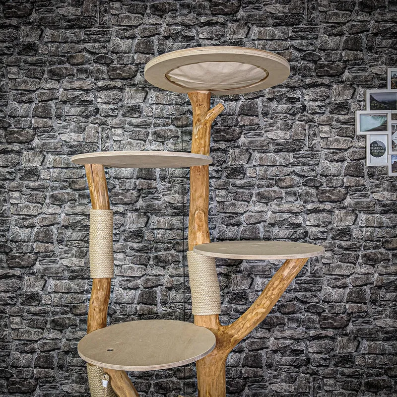 Naturkratzbaum 2103 Kratzbaum Natur Holz Design 193 cm hoch