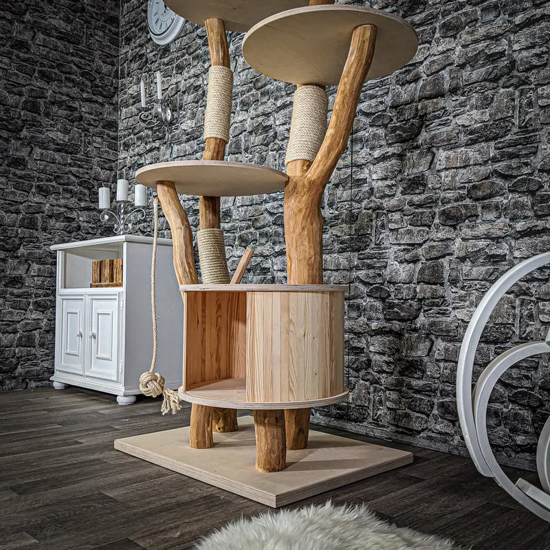 Naturkratzbaum 2103 Kratzbaum Natur Holz Design 193 cm hoch