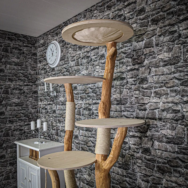 Naturkratzbaum 2103 Kratzbaum Natur Holz Design 193 cm hoch