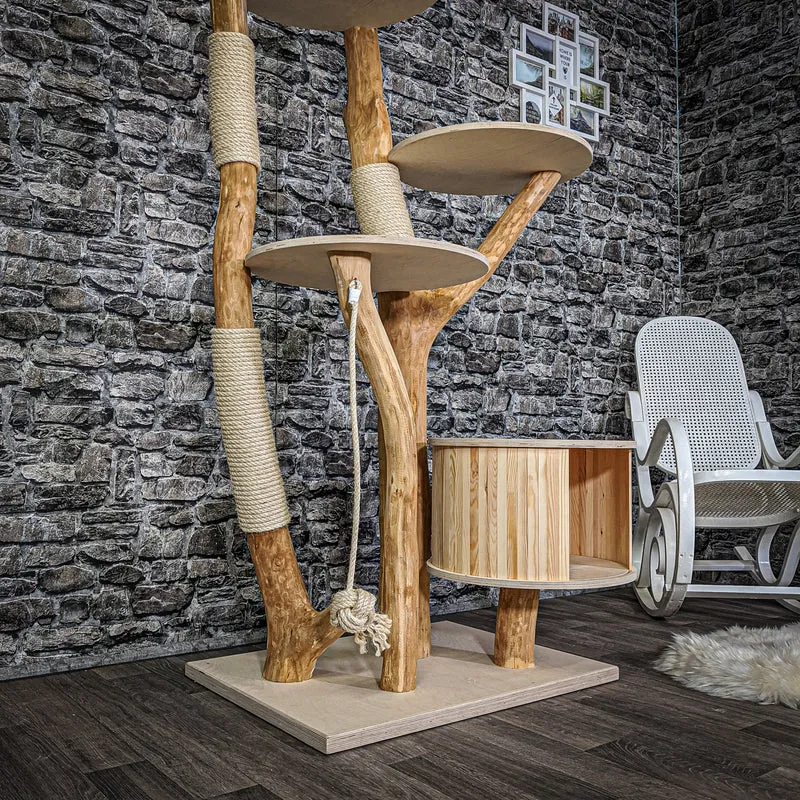 Naturkratzbaum 2103 Kratzbaum Natur Holz Design 193 cm hoch