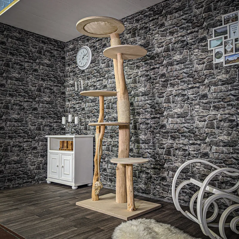 Naturkratzbaum 2104 Kratzbaum Natur Holz Design 210 cm hoch