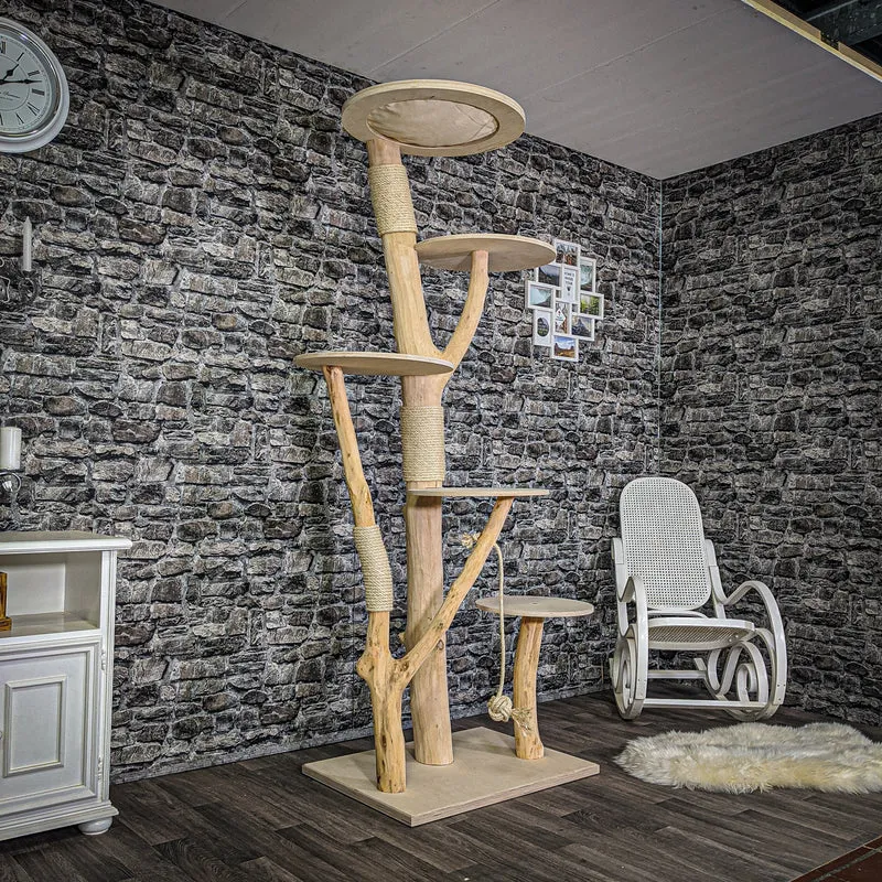 Naturkratzbaum 2104 Kratzbaum Natur Holz Design 210 cm hoch