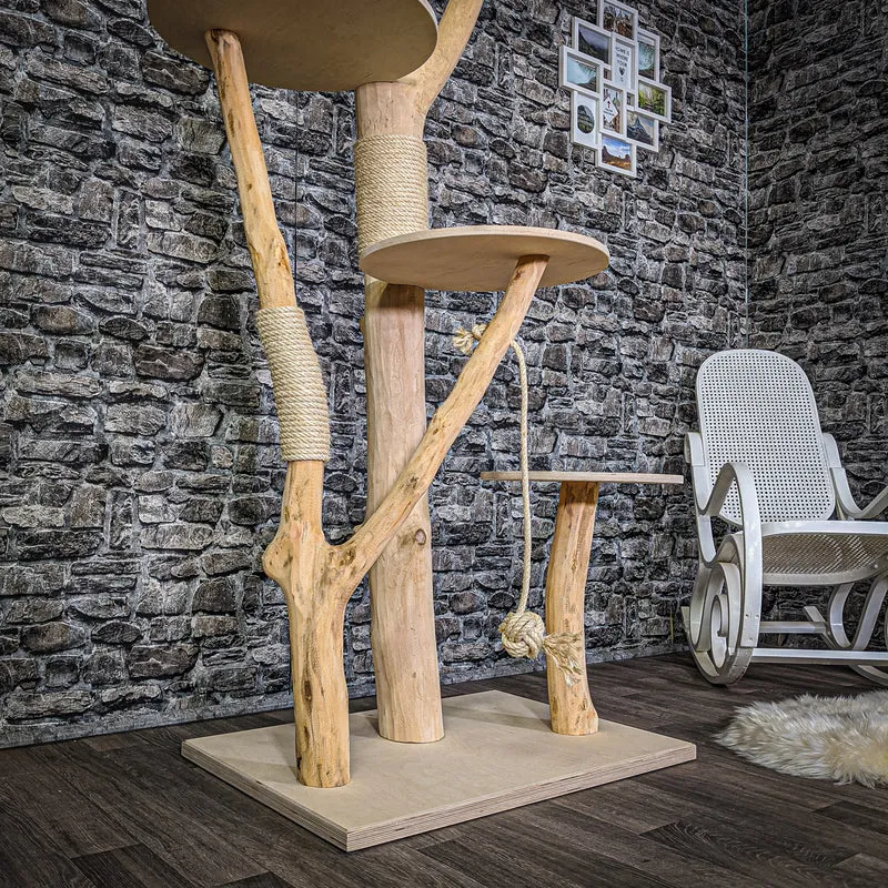 Naturkratzbaum 2104 Kratzbaum Natur Holz Design 210 cm hoch
