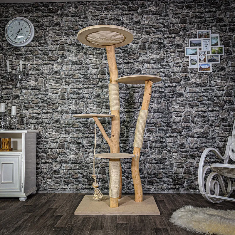 Naturkratzbaum 2106 Kratzbaum Natur Holz Design 175 cm hoch