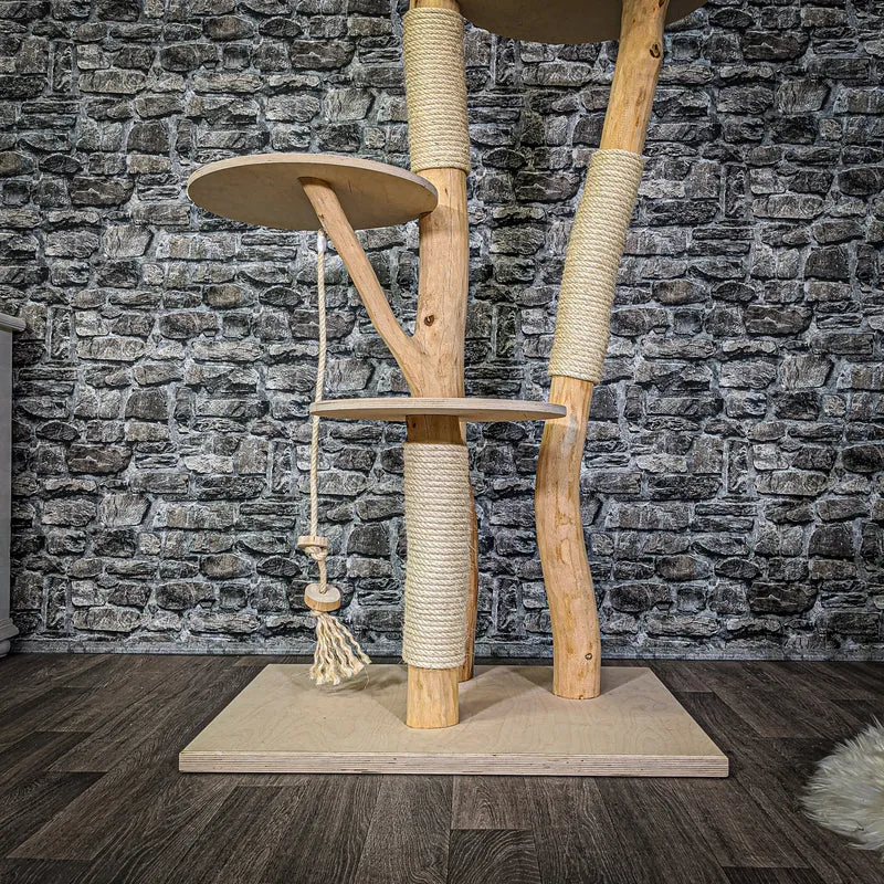 Naturkratzbaum 2106 Kratzbaum Natur Holz Design 175 cm hoch