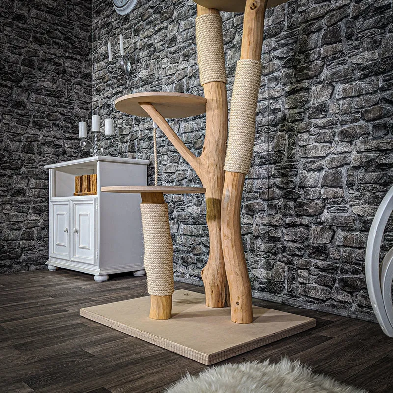 Naturkratzbaum 2106 Kratzbaum Natur Holz Design 175 cm hoch