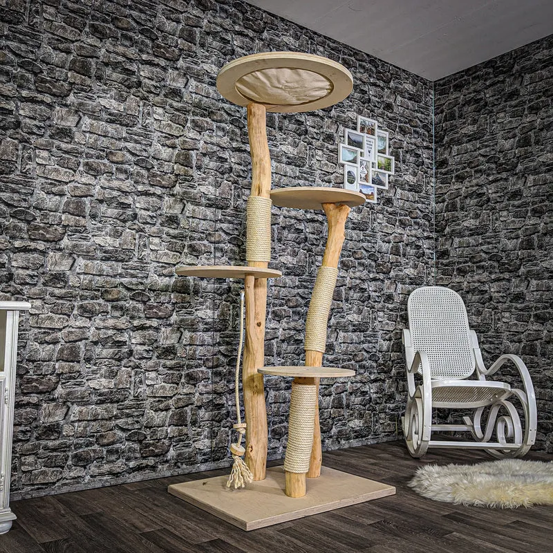 Naturkratzbaum 2106 Kratzbaum Natur Holz Design 175 cm hoch