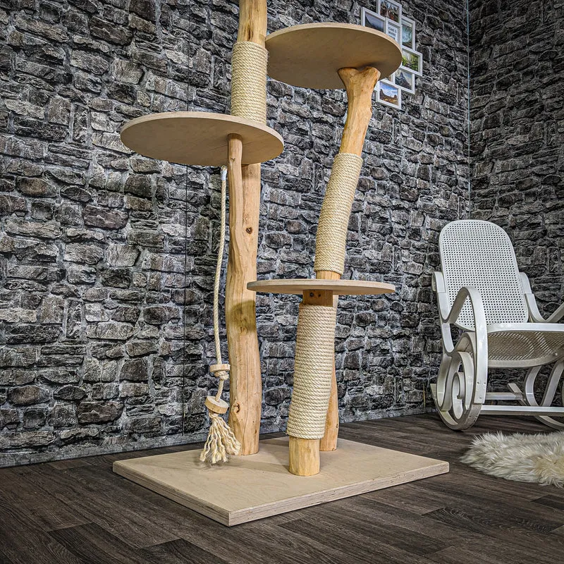 Naturkratzbaum 2106 Kratzbaum Natur Holz Design 175 cm hoch